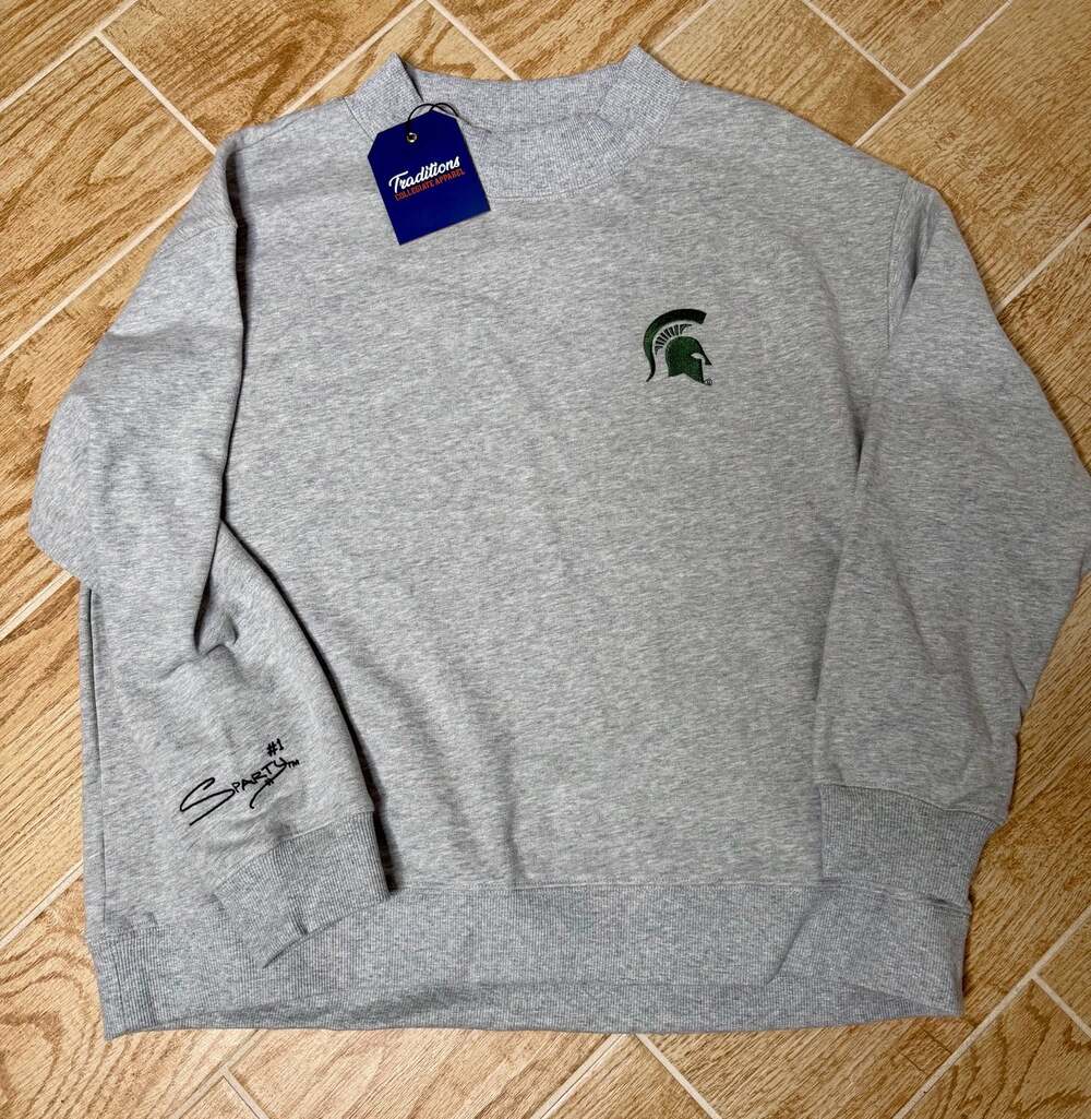 Traditions Collegiate Apparel Michigan State Sparty Crewneck Sweatshirt - Picture 1 of 3